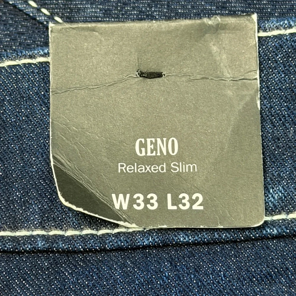 True Religion Geno Slim Jeans Mens 33 Blue Dark Migration Wash NWT Streetwear